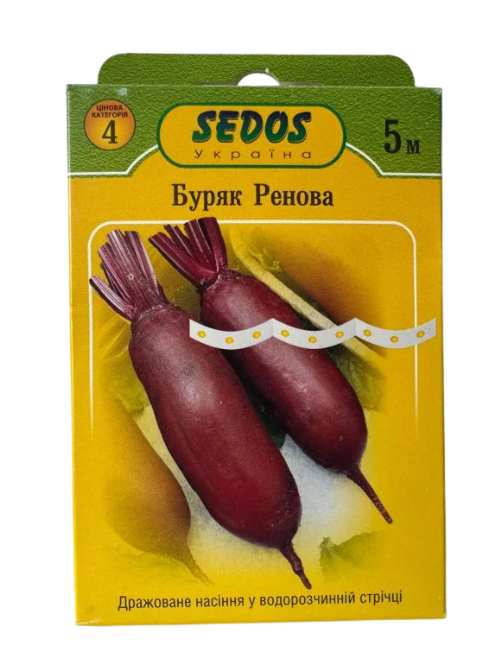 Буряк столовий Ренова на стрічці 5 м. (150 насінин)